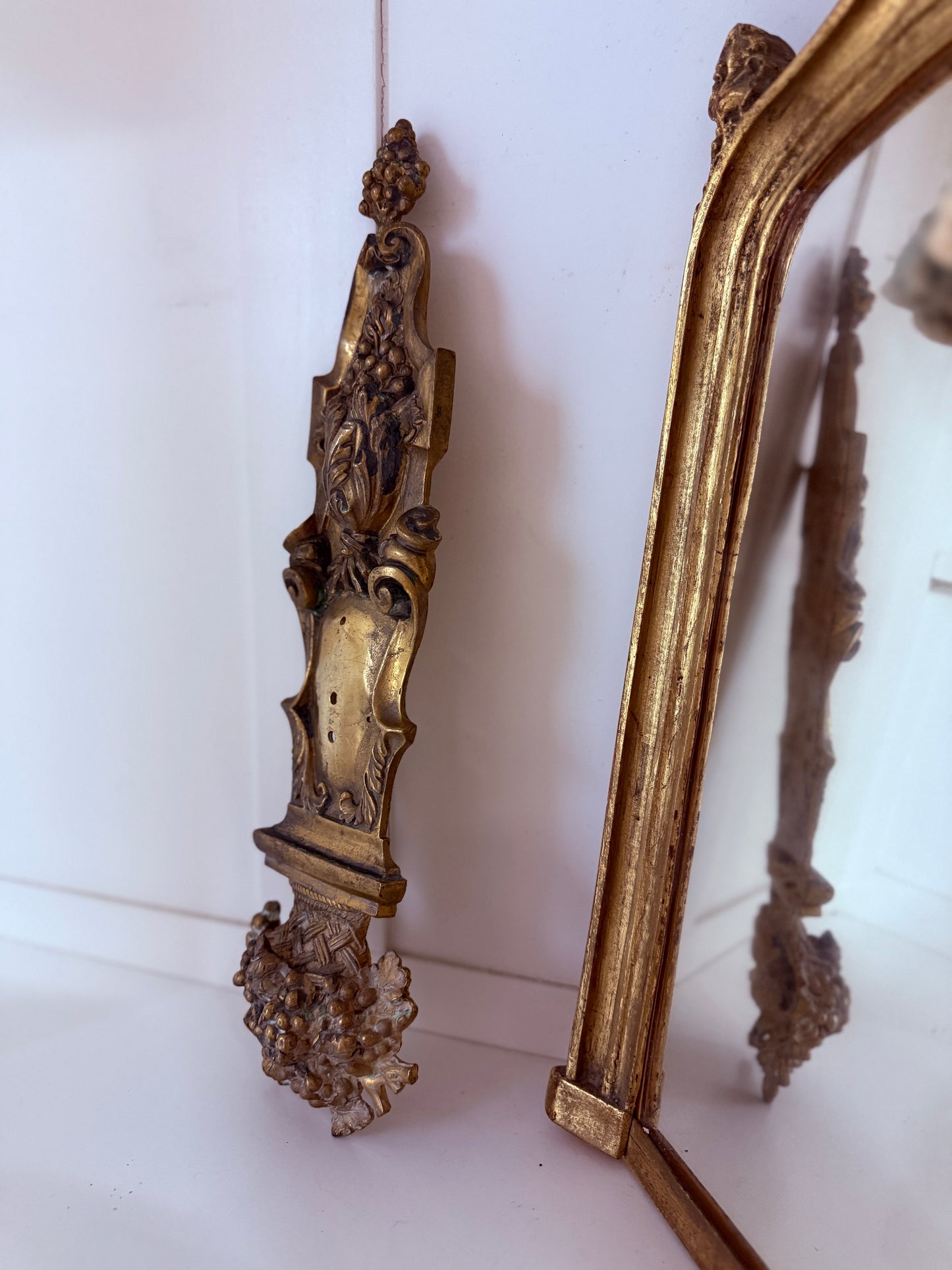 French Harvest Brass Door Relief
