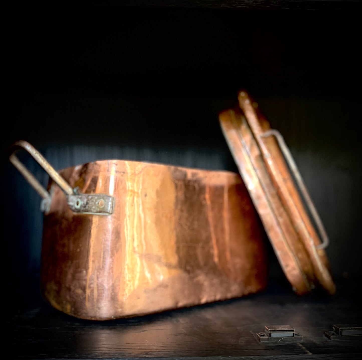 18th-century French copper daubière