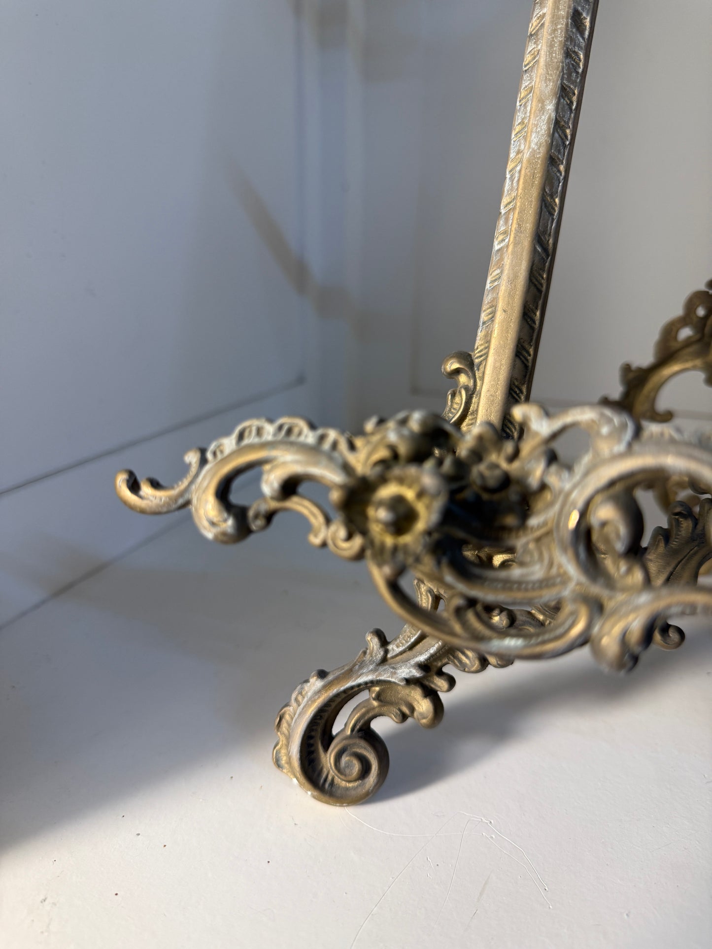 French Ornate Brass Easels