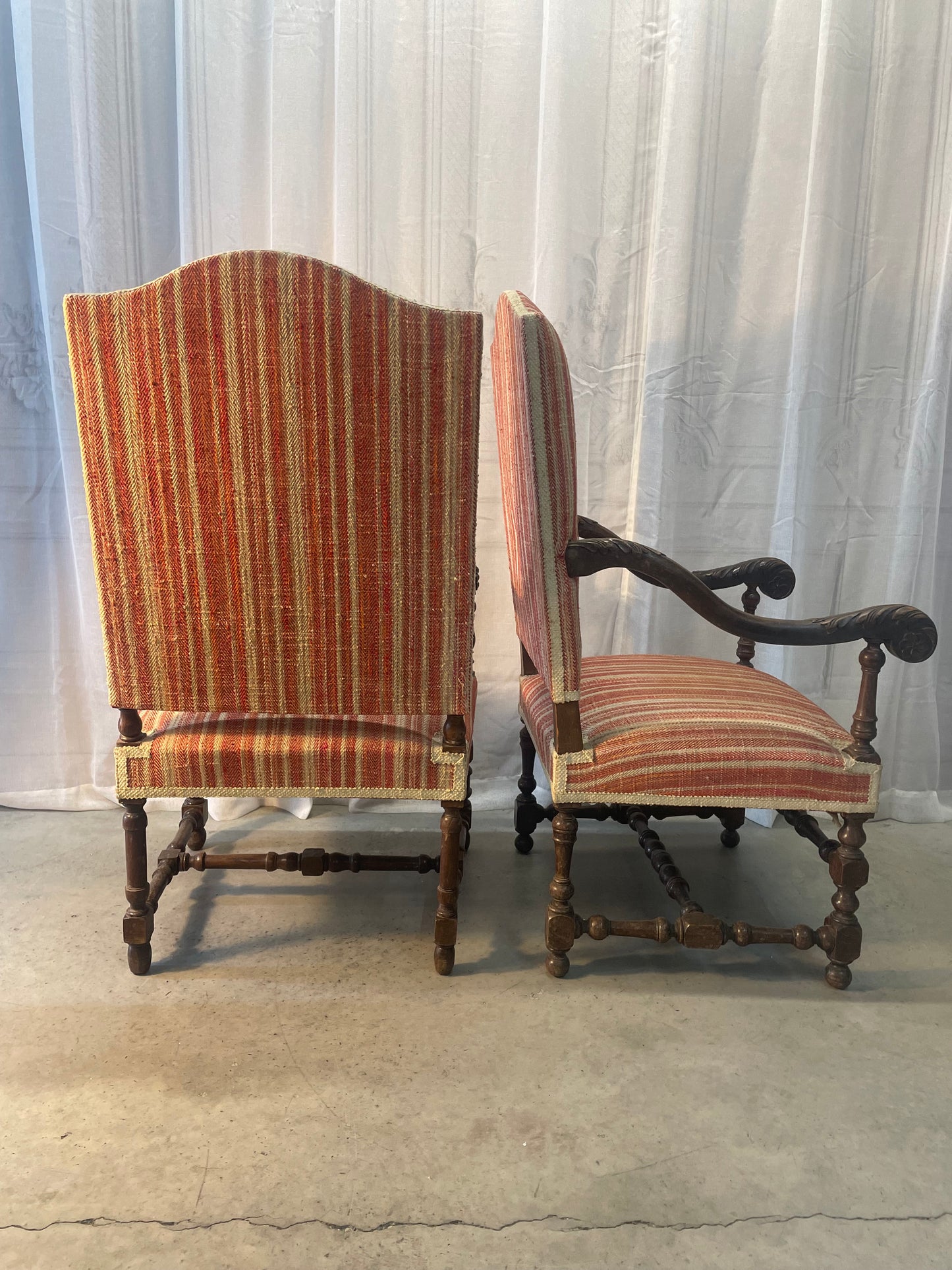 French Walnut Armchairs