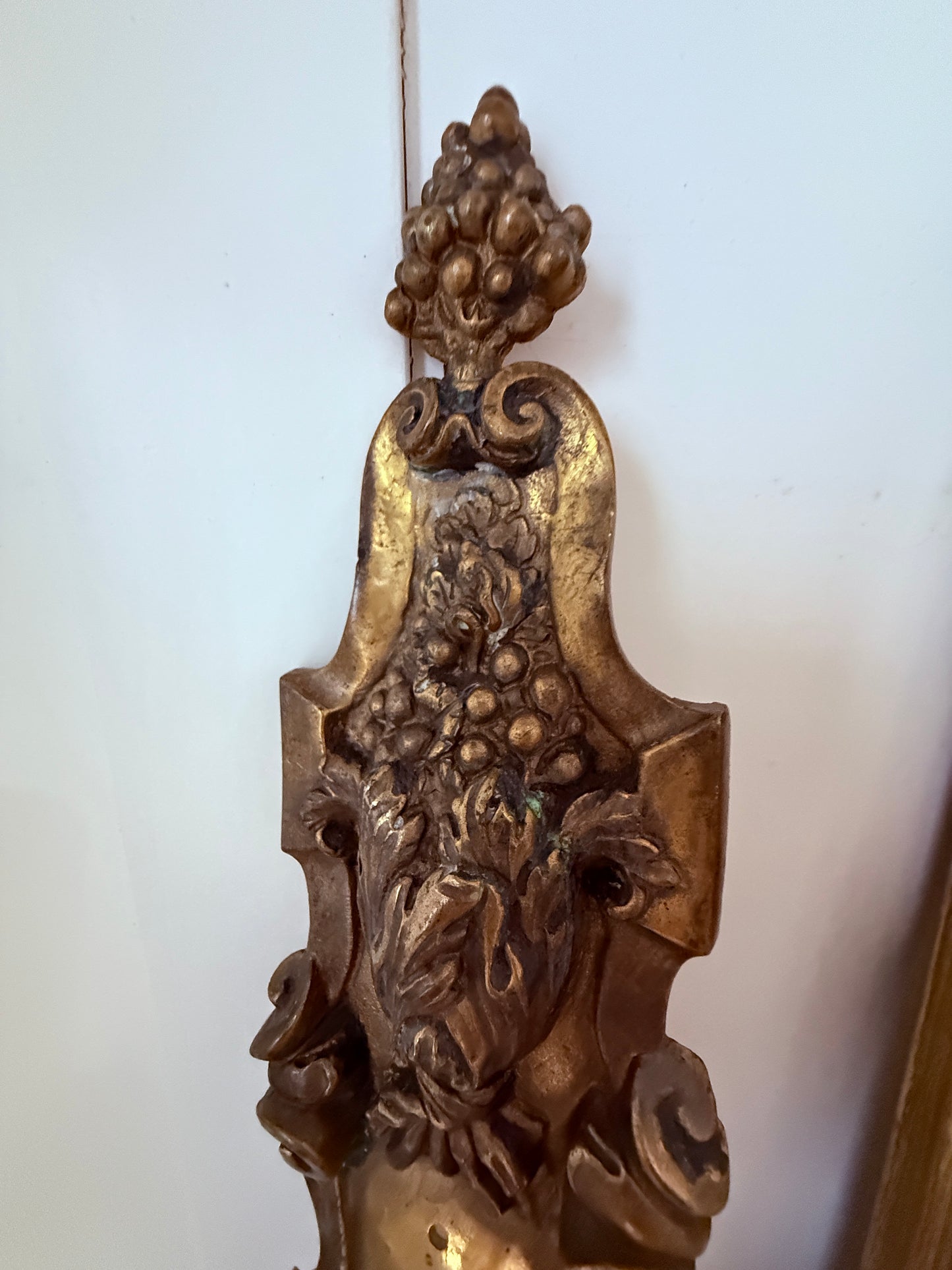 French Harvest Brass Door Relief
