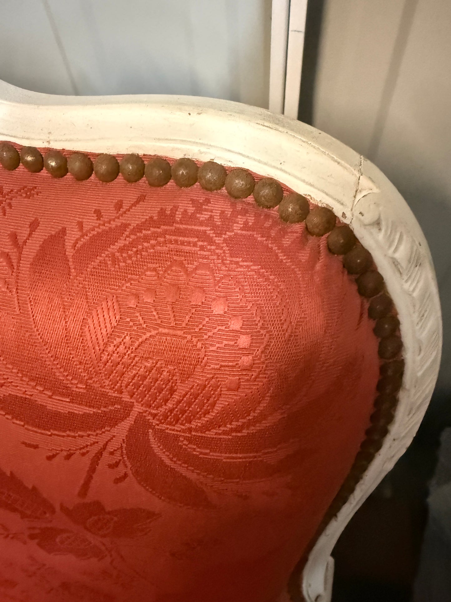 French Brocade Louis XV Armchairs