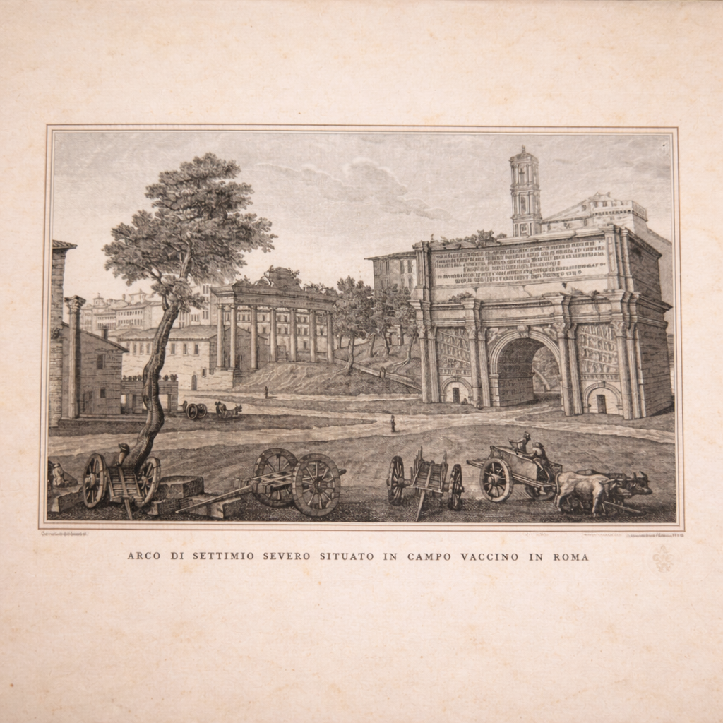 Italian Burlwood Tray with Roman Scene & Brass Feet