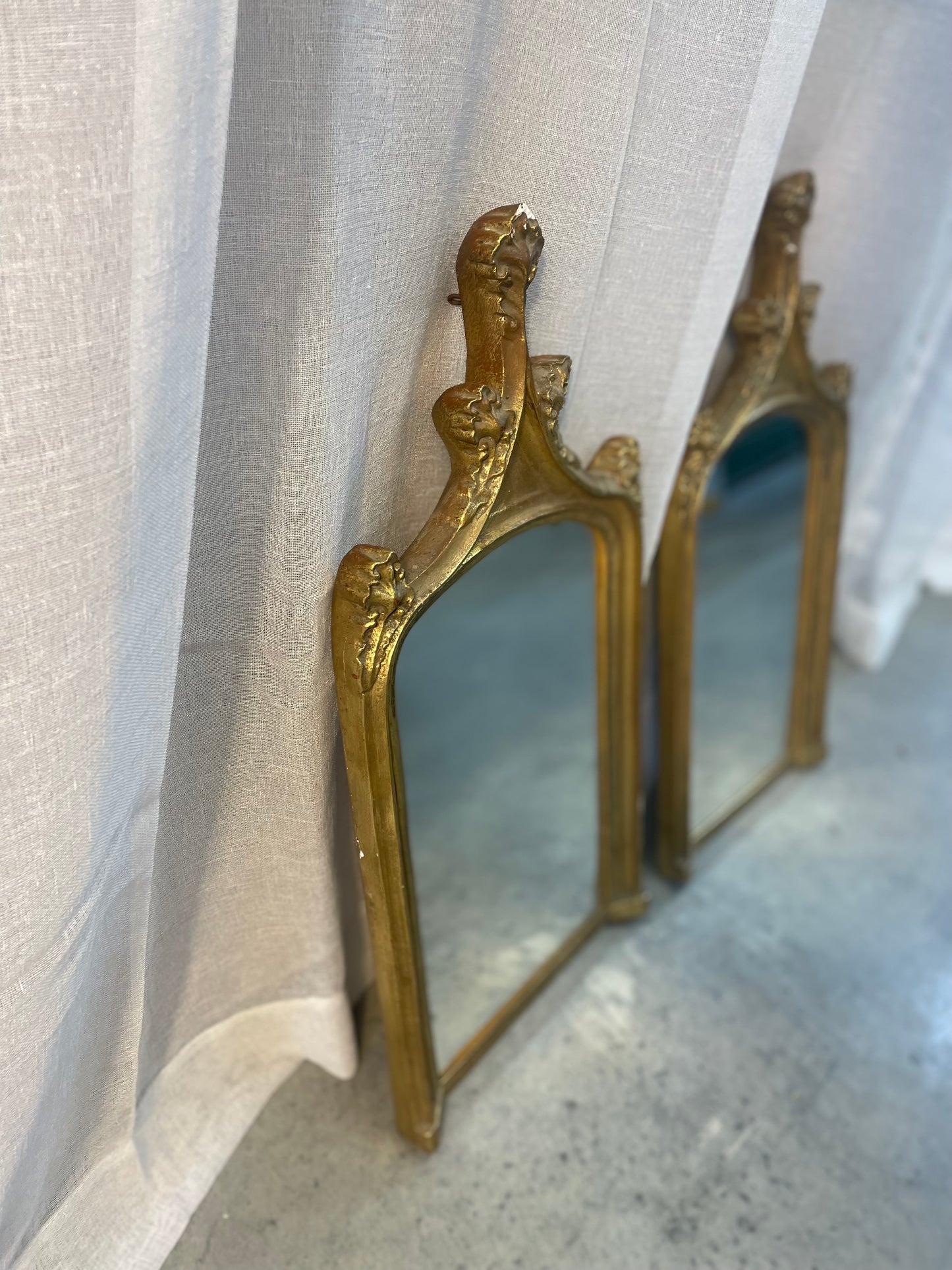 Louis XVI Gilded Wood Mirrors