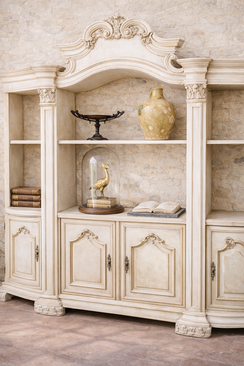 Italian Baroque Revival Architectural Display Libreria