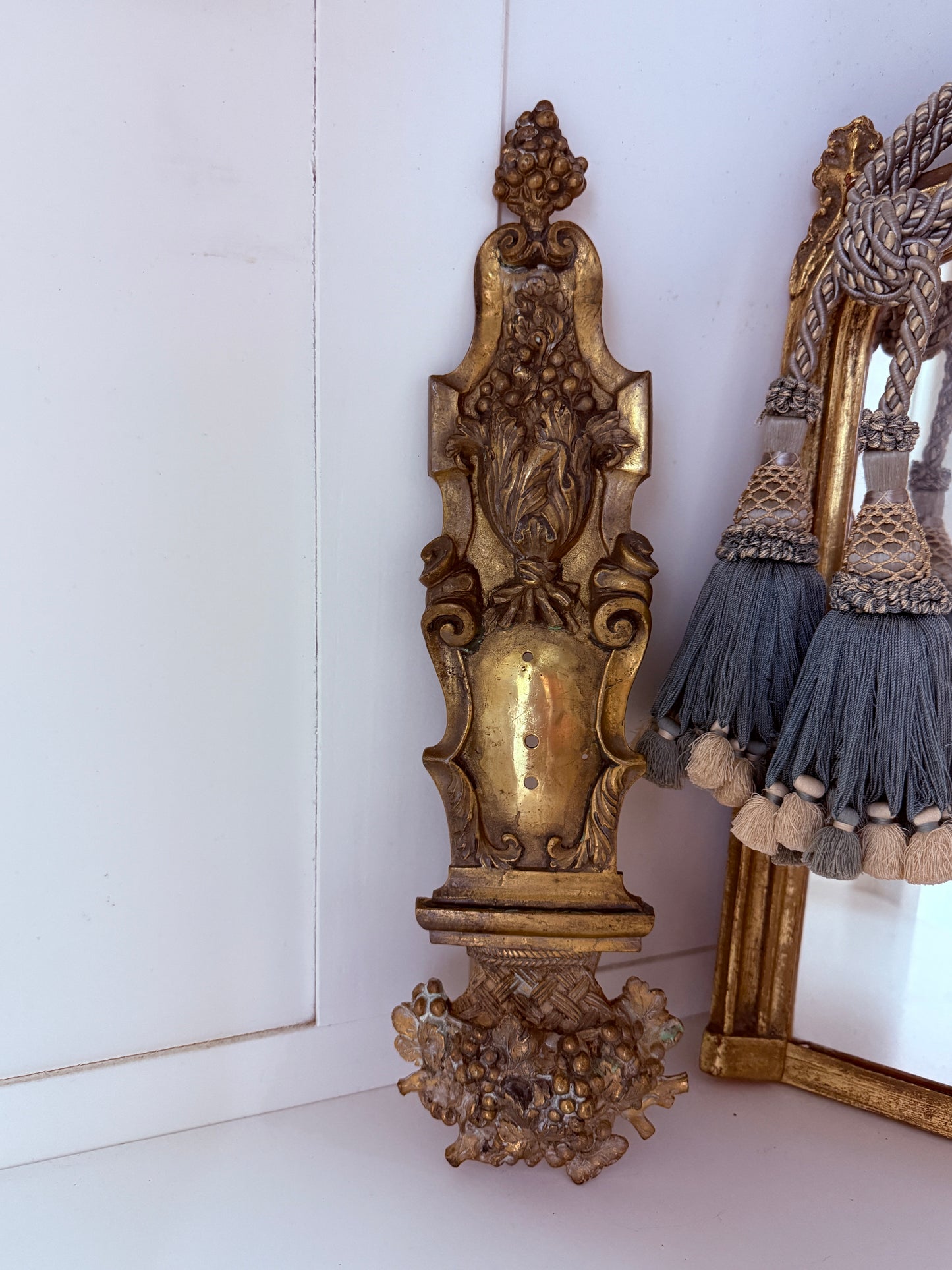 French Harvest Brass Door Relief