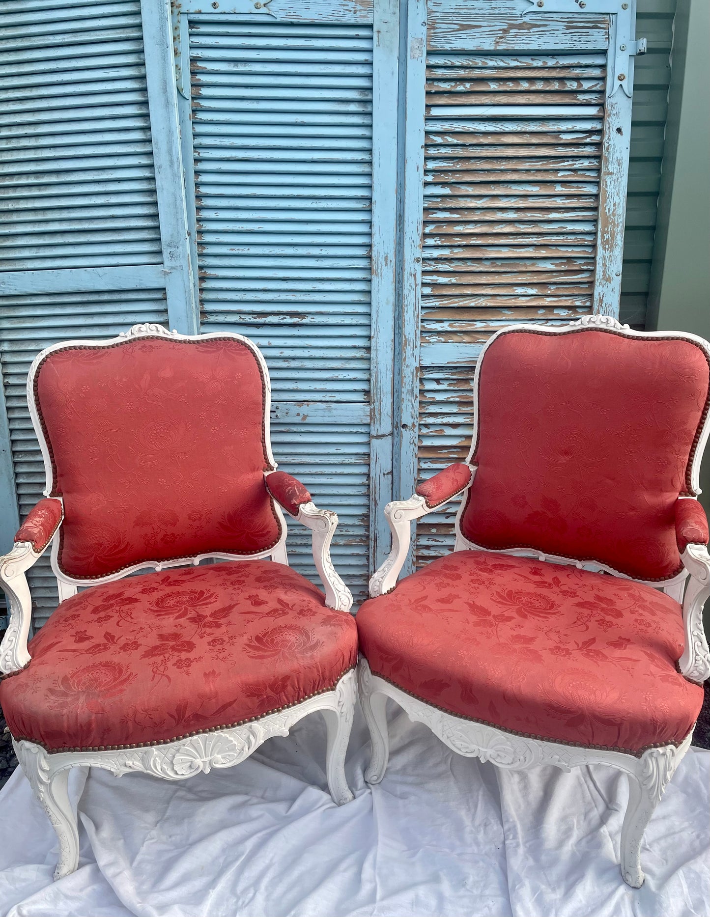 French Brocade Louis XV Armchair