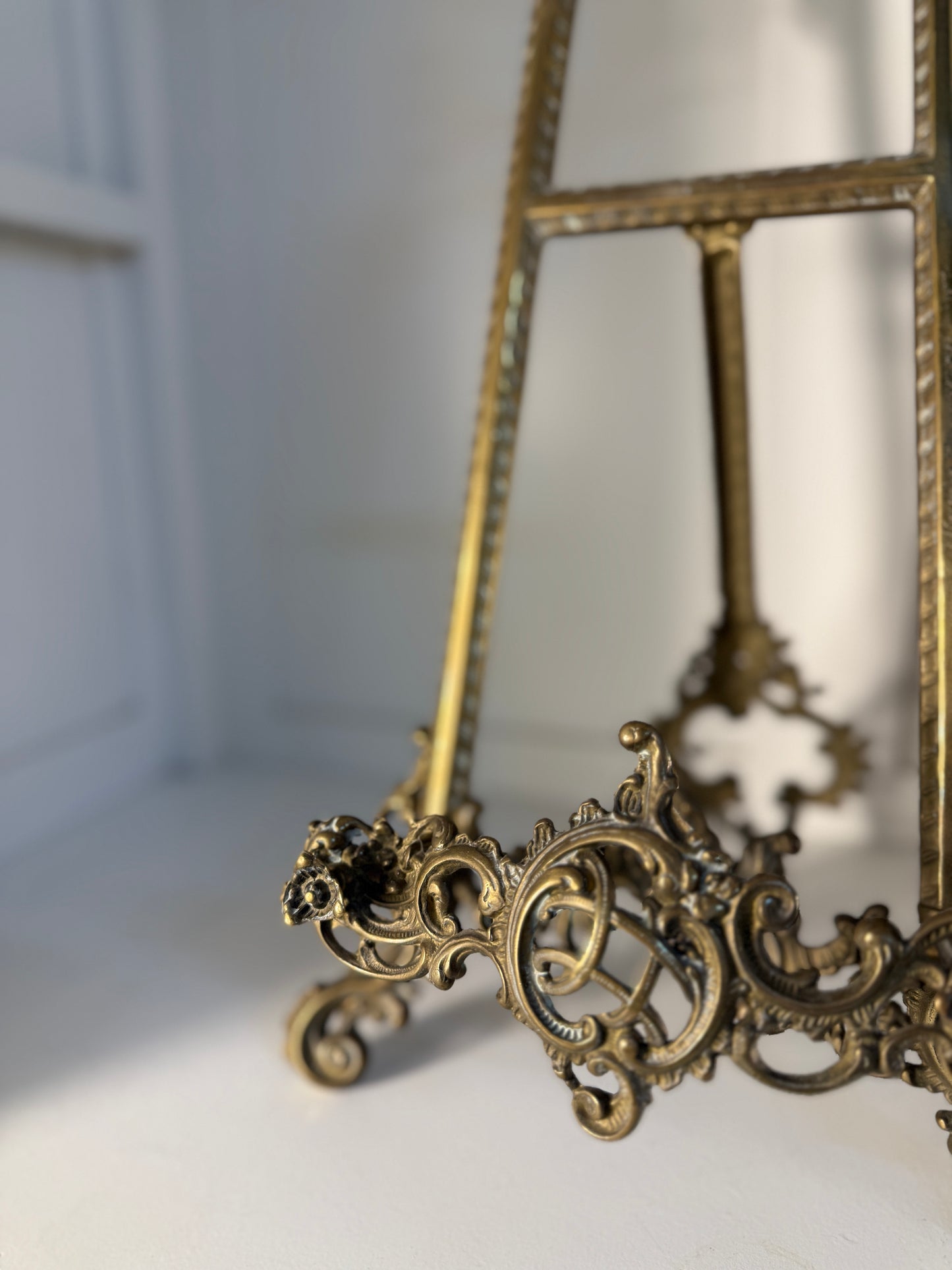 French Ornate Brass Easels