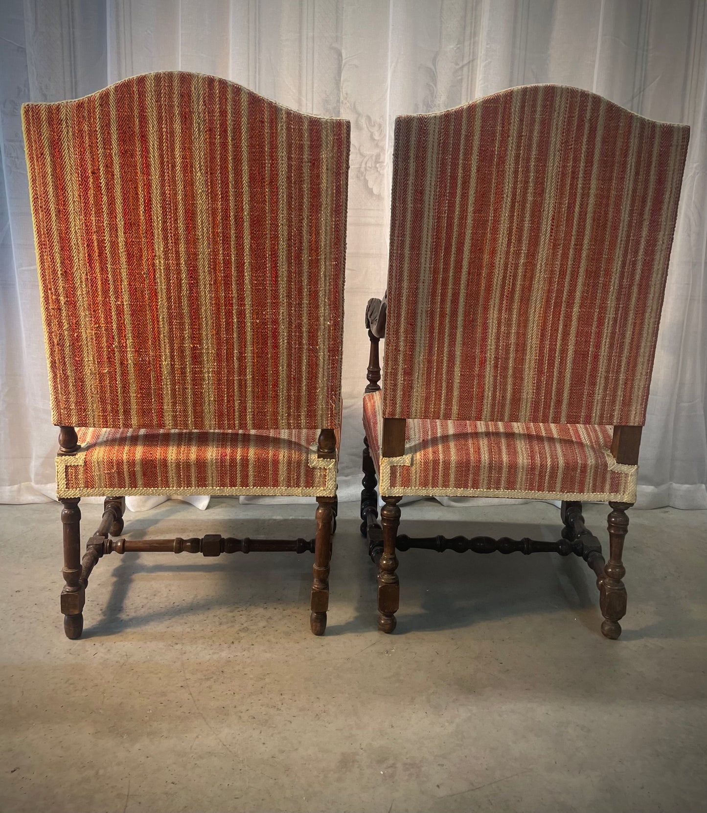 French Walnut Armchairs