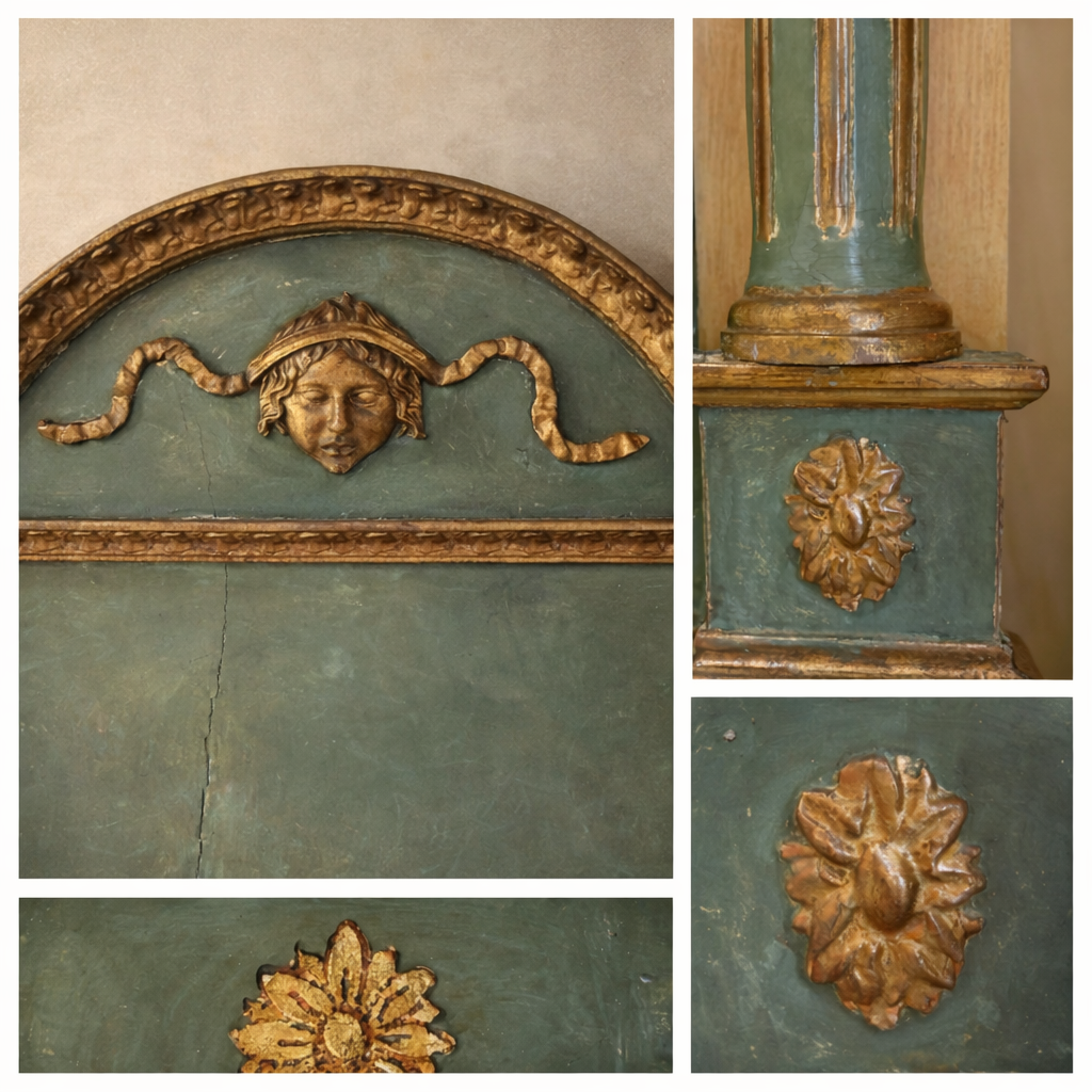 Italian Neoclassical Polychrome Mirror 18th Century