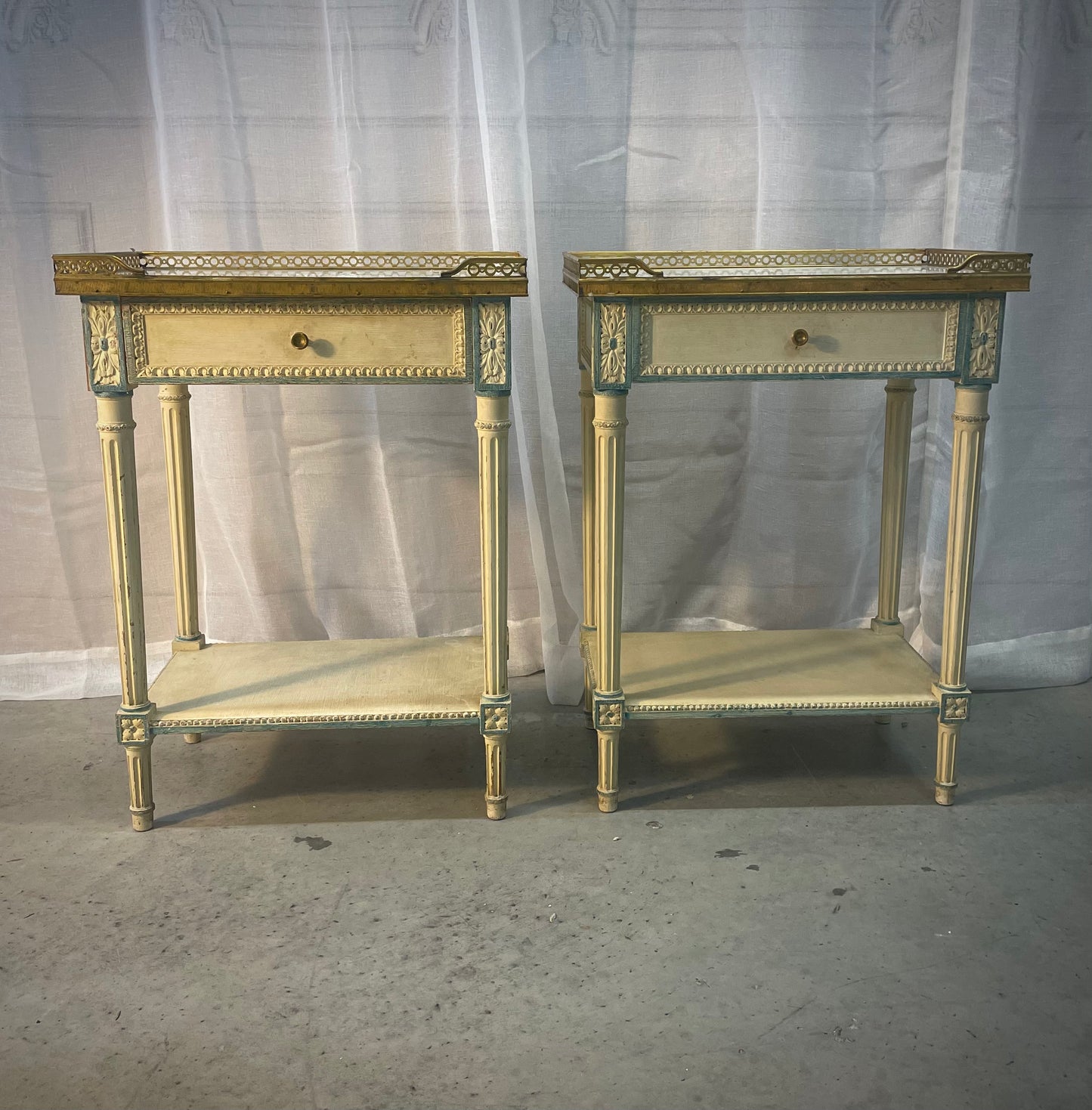 Antique French 19th Century Louis XVI Style Bedside Tables
