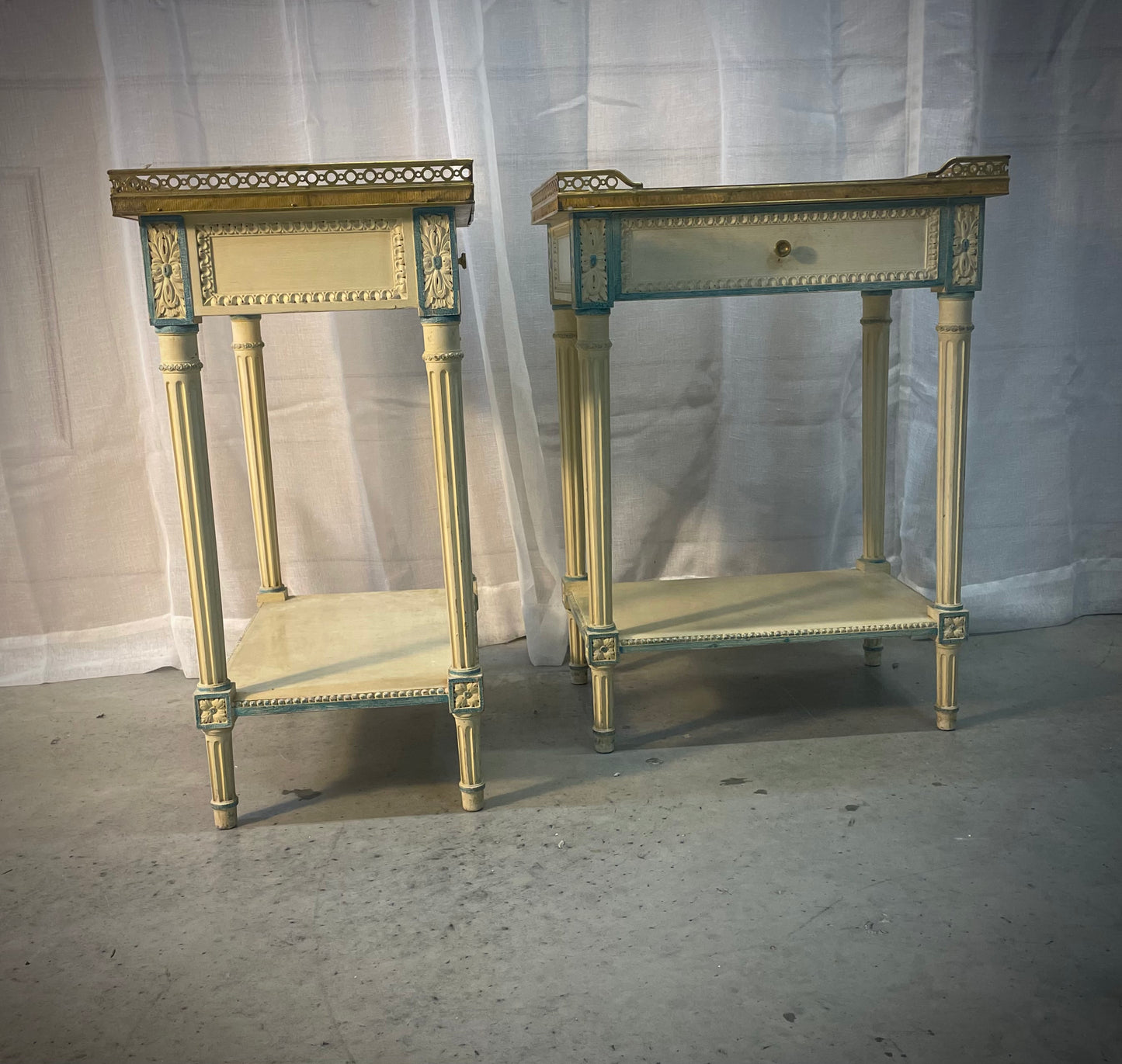 Antique French 19th Century Louis XVI Style Bedside Tables