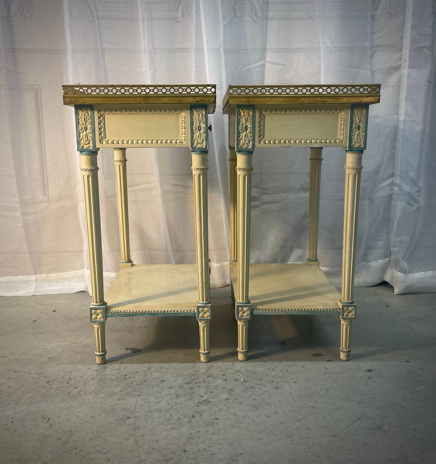 Antique French 19th Century Louis XVI Style Bedside Tables