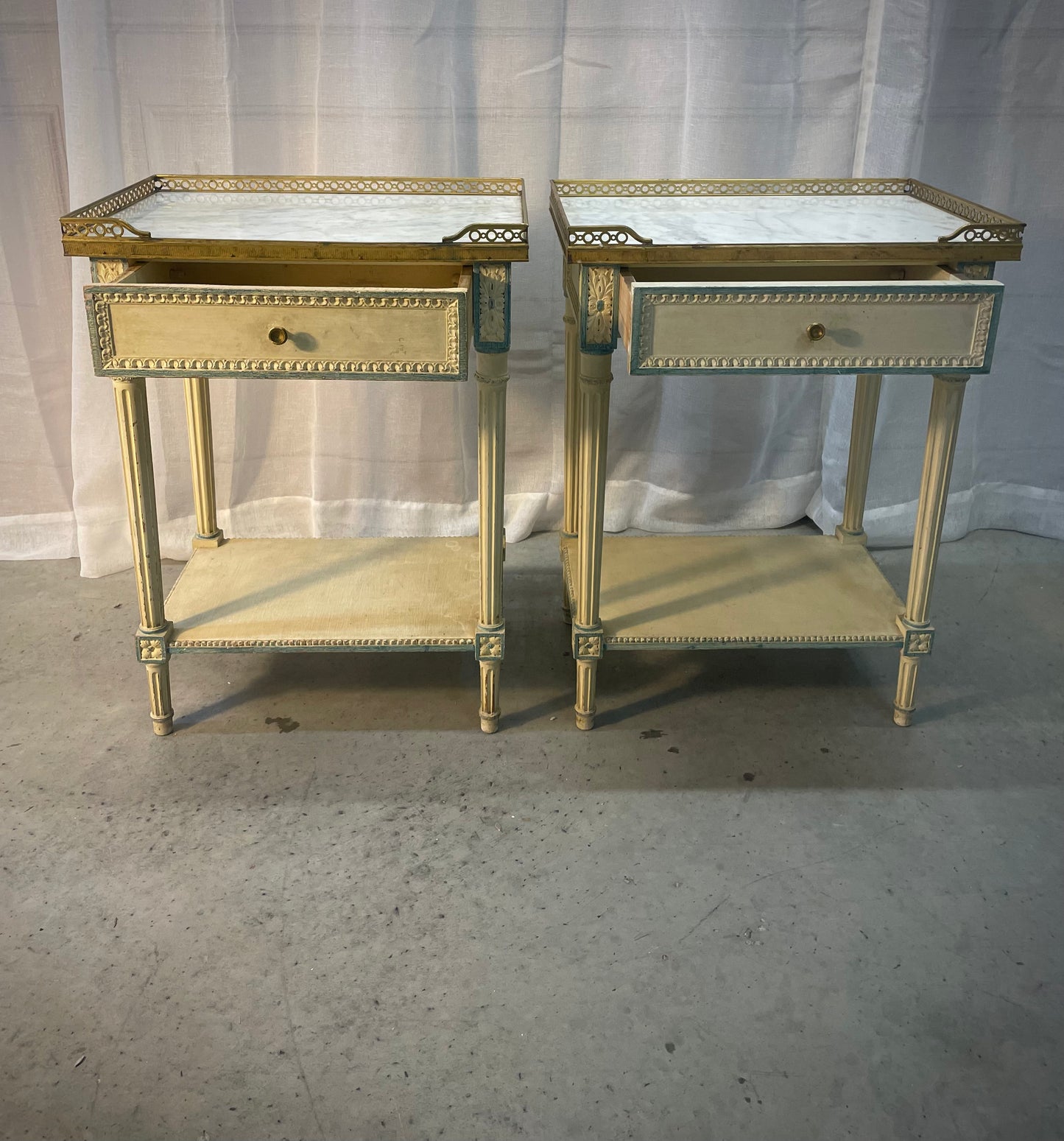 Antique French 19th Century Louis XVI Style Bedside Tables
