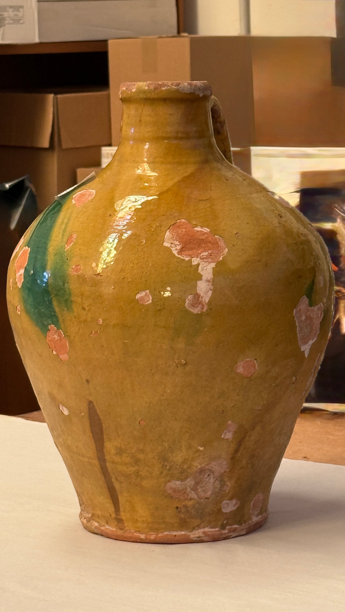 19th Century Provençal Yellow Glazed  Collection of Ceramics
