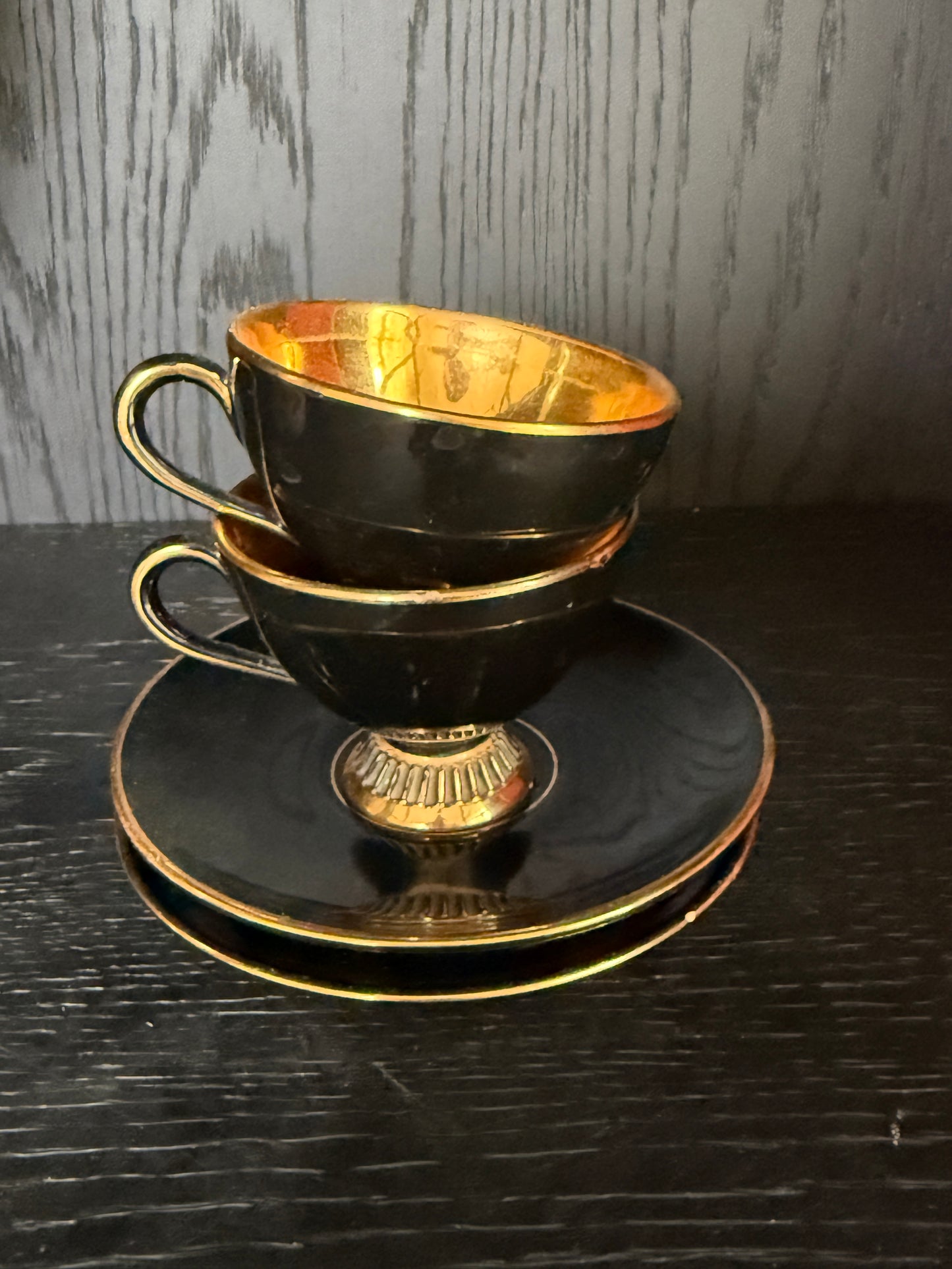 Mid Century Venetian Porcelain Cups & Saucers