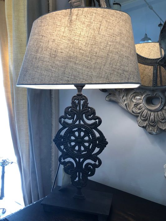 Iron Lamps with Linen Shades