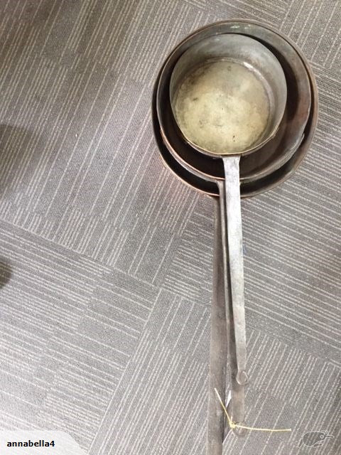 Set of 4 Copper Saucepans