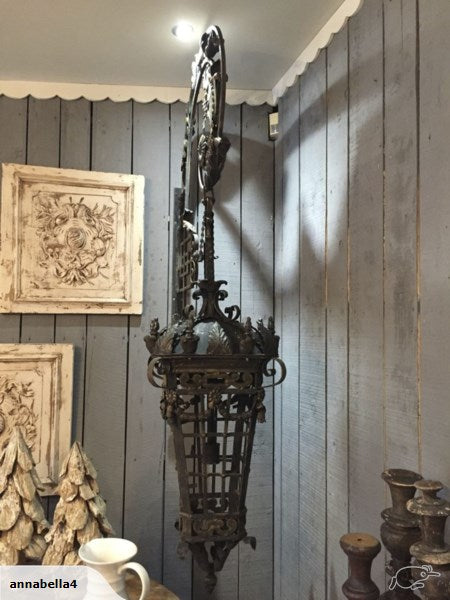 French Iron Lantern and Bracket