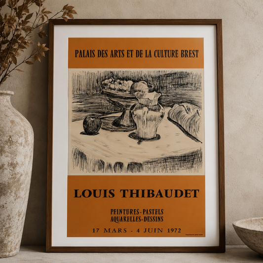Louis Thibaudet Exhibition Poster – Palais des Arts et de la Culture, Brest (1972)