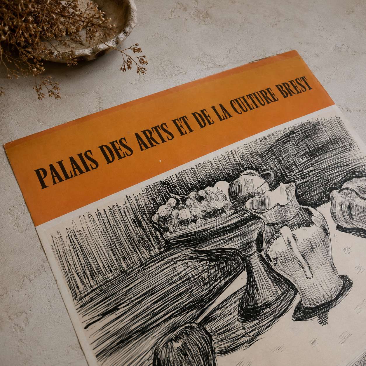 Louis Thibaudet Exhibition Poster – Palais des Arts et de la Culture, Brest (1972)