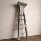 French Antique Library Ladder — Tall, “B.N. Paris” Bibliothèque Nationale