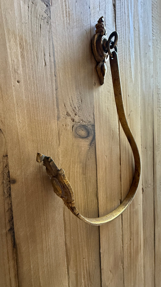 Antique French Brass Curtain Hooks