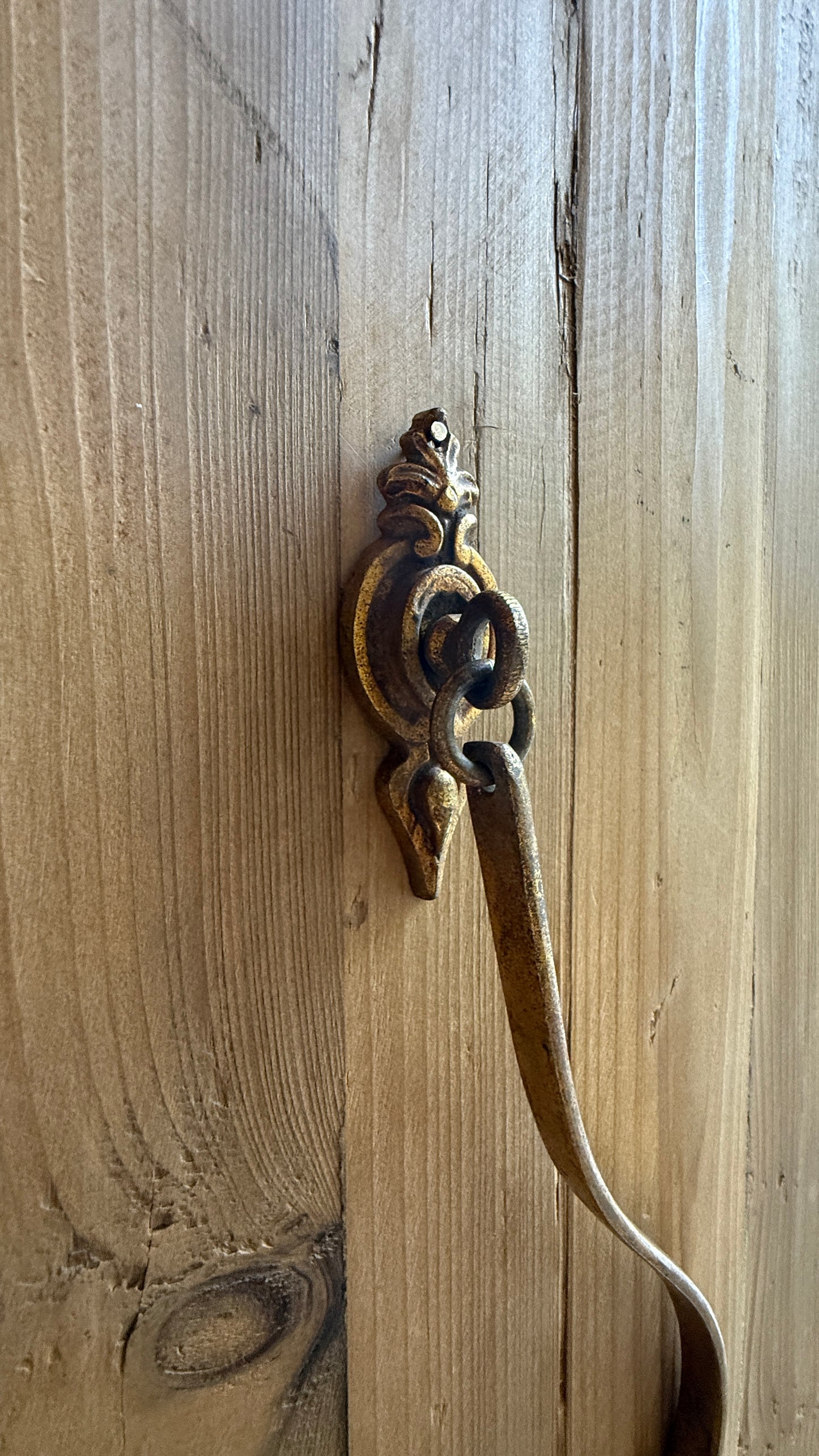 Antique French Brass Curtain Hooks