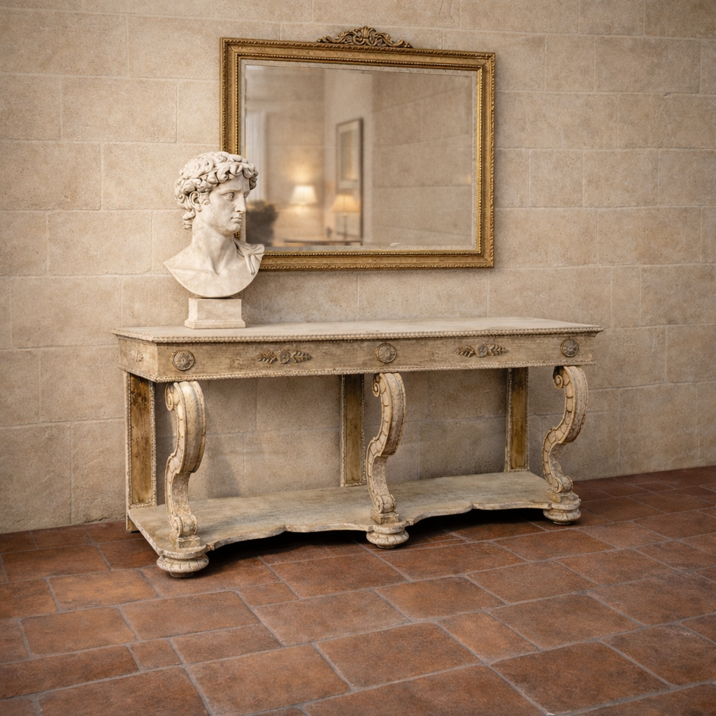 19th Century Italian Pine Console