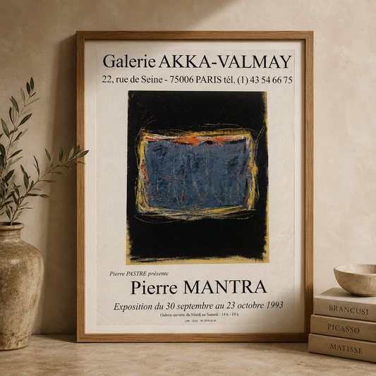 Pierre Mantra – Galerie AKKA-Valmay Exhibition Poster, Paris, 1993