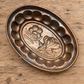 Vintage French Oval Copper Cake and jelly mould — Fruit Design