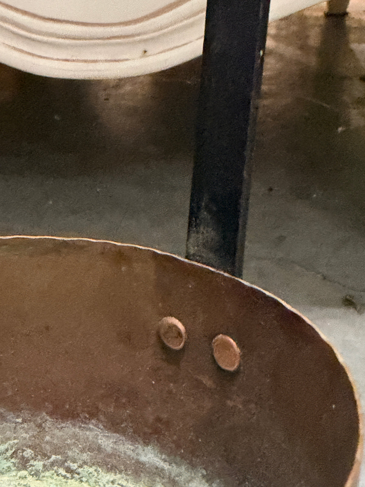 French Copper Ladle with Long Iron Handle | 62 cm