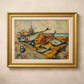 Mid-Century Italian Coastal Still Life Oil Painting | Impasto Fish Scene, Framed (c.1950–70)