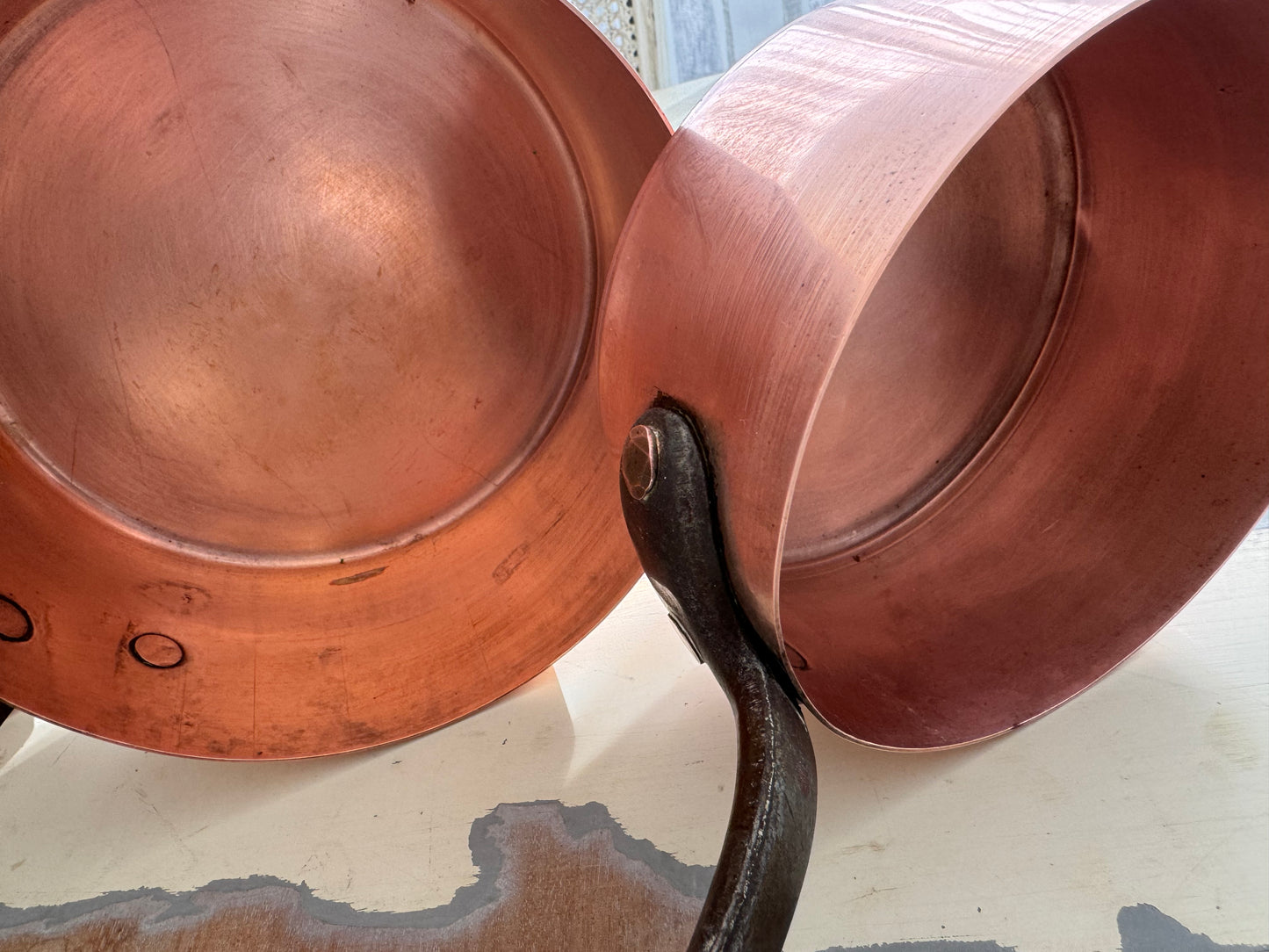 Trio of French Copper Pans