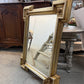 Mid Century Italian Gilt Mirror — Architectural Form