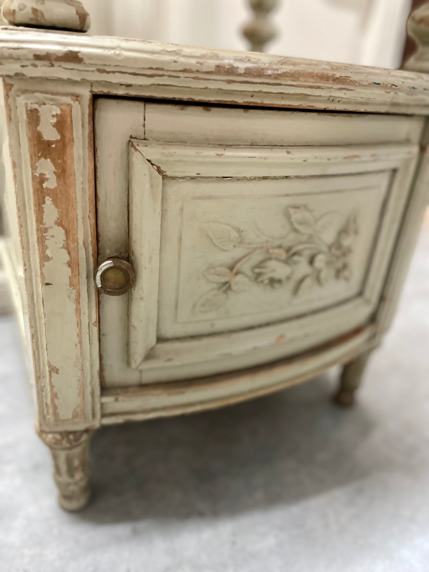 French Bedside with Rouge Marble