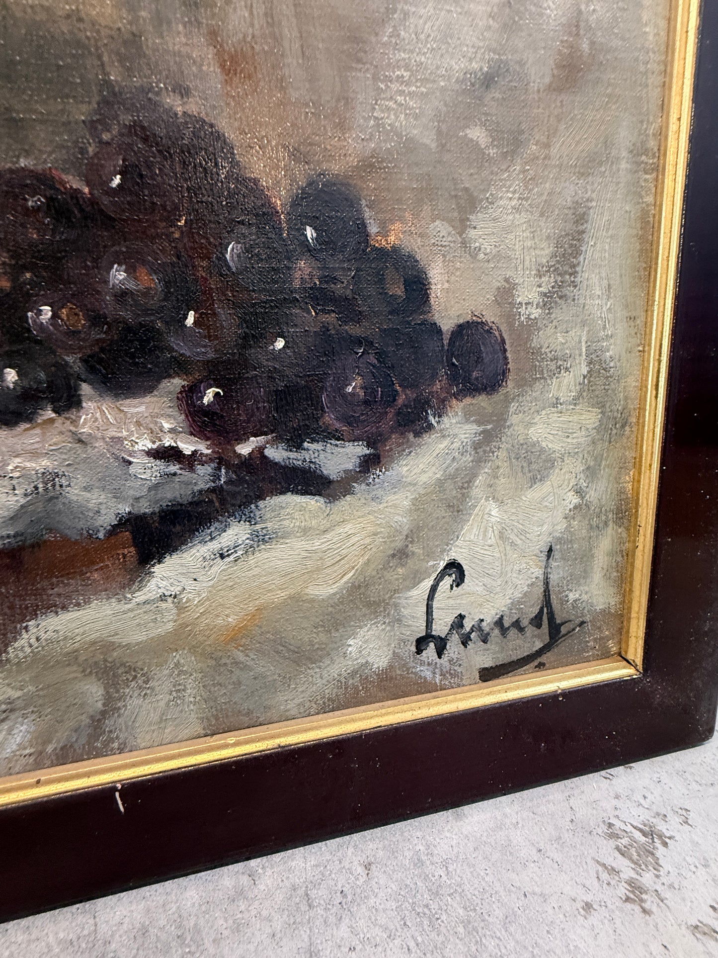 Italian Still Life — Fruit in Copper Vessel, mid 20th Century