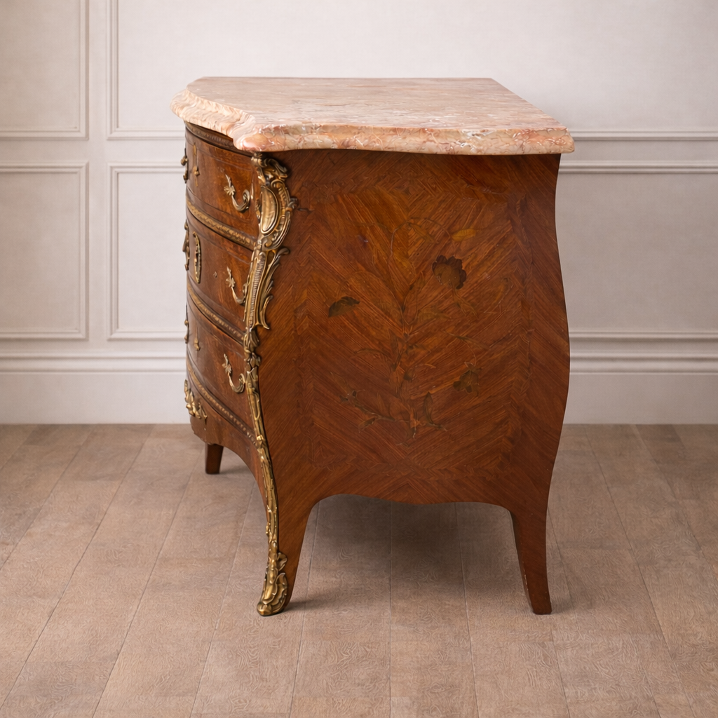 19th Century Louis XV Style Bombe Commode
