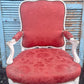 French Brocade Louis XV Style Armchairs