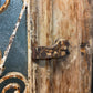 Antique Oak Doors with Iron Scroll Work