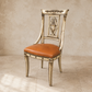 Set of Eight Italian Neoclassical Cognac Leather Dining Chairs