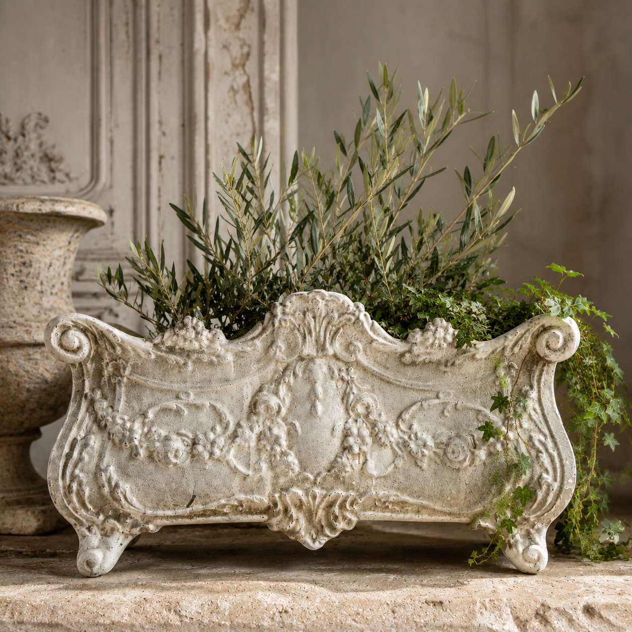 Large French Rococo Revival Jardinière Planter 19th Century