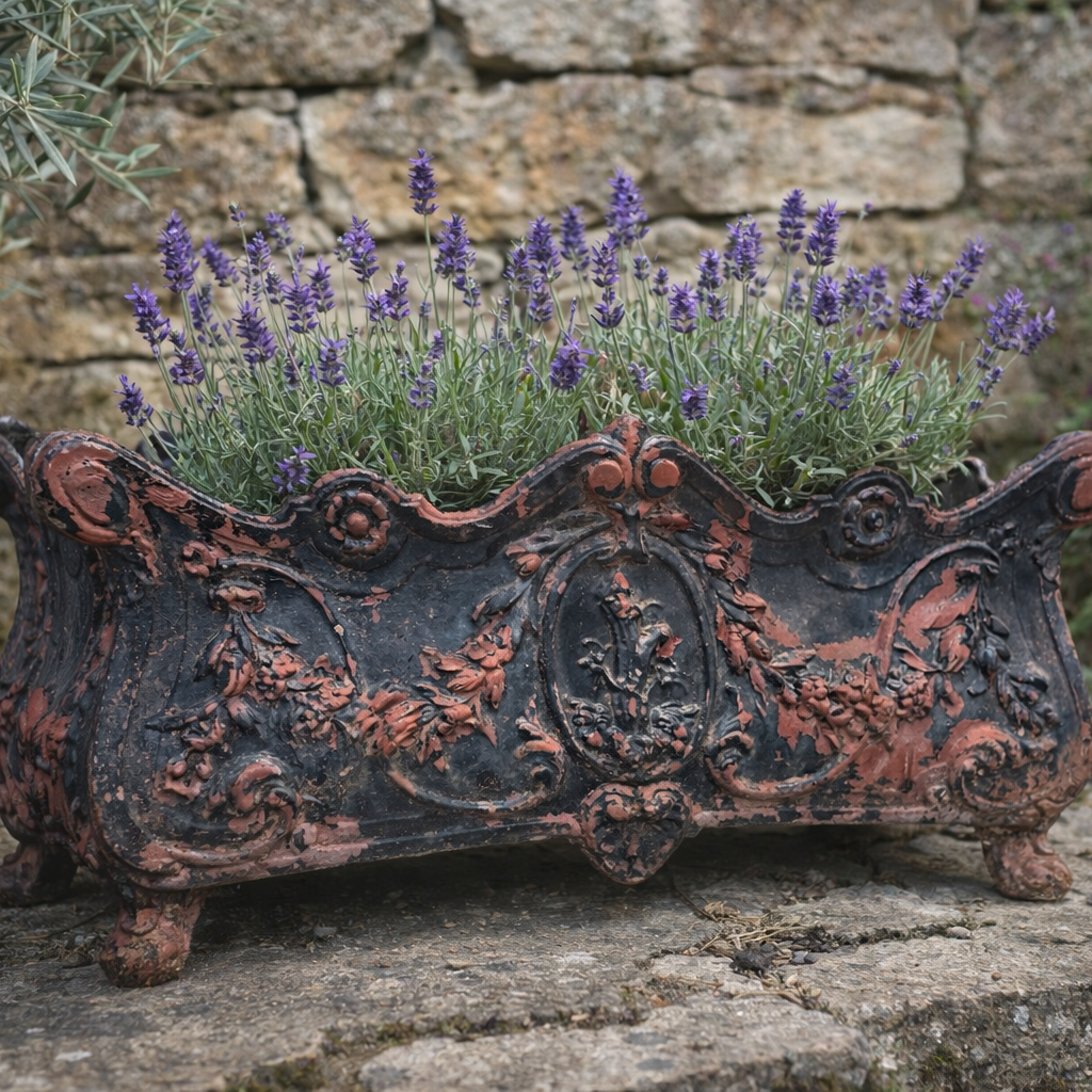 Large Antique French Cast Iron Jardinière Planter – Napoléon III