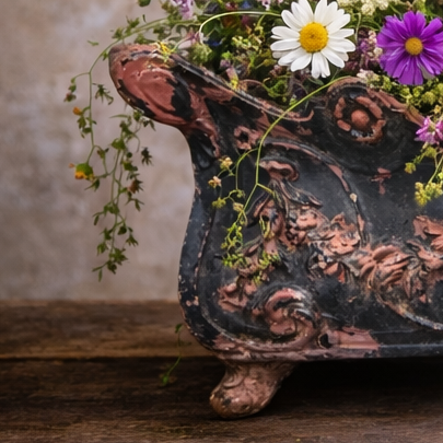 Large Antique French Cast Iron Jardinière Planter – Napoléon III