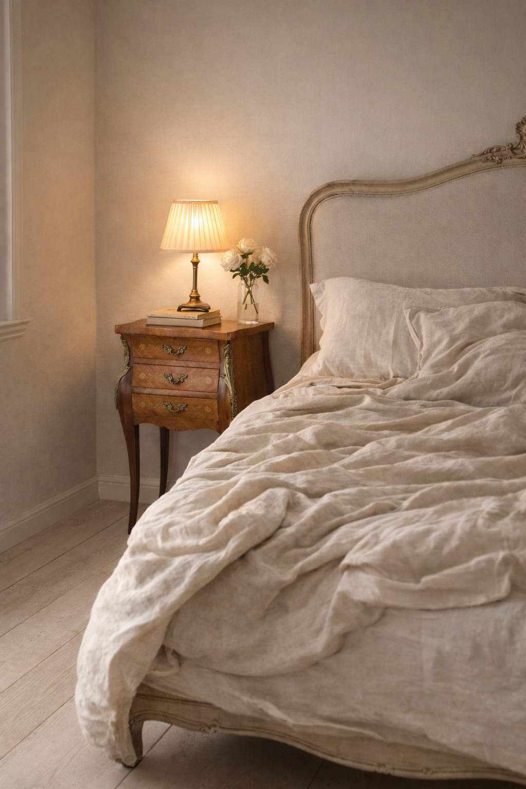 Bedside Table Set Italian Walnut