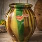Antique French Terracotta Urn Circa Early 20th Century | Large Multicolour Glazed Form