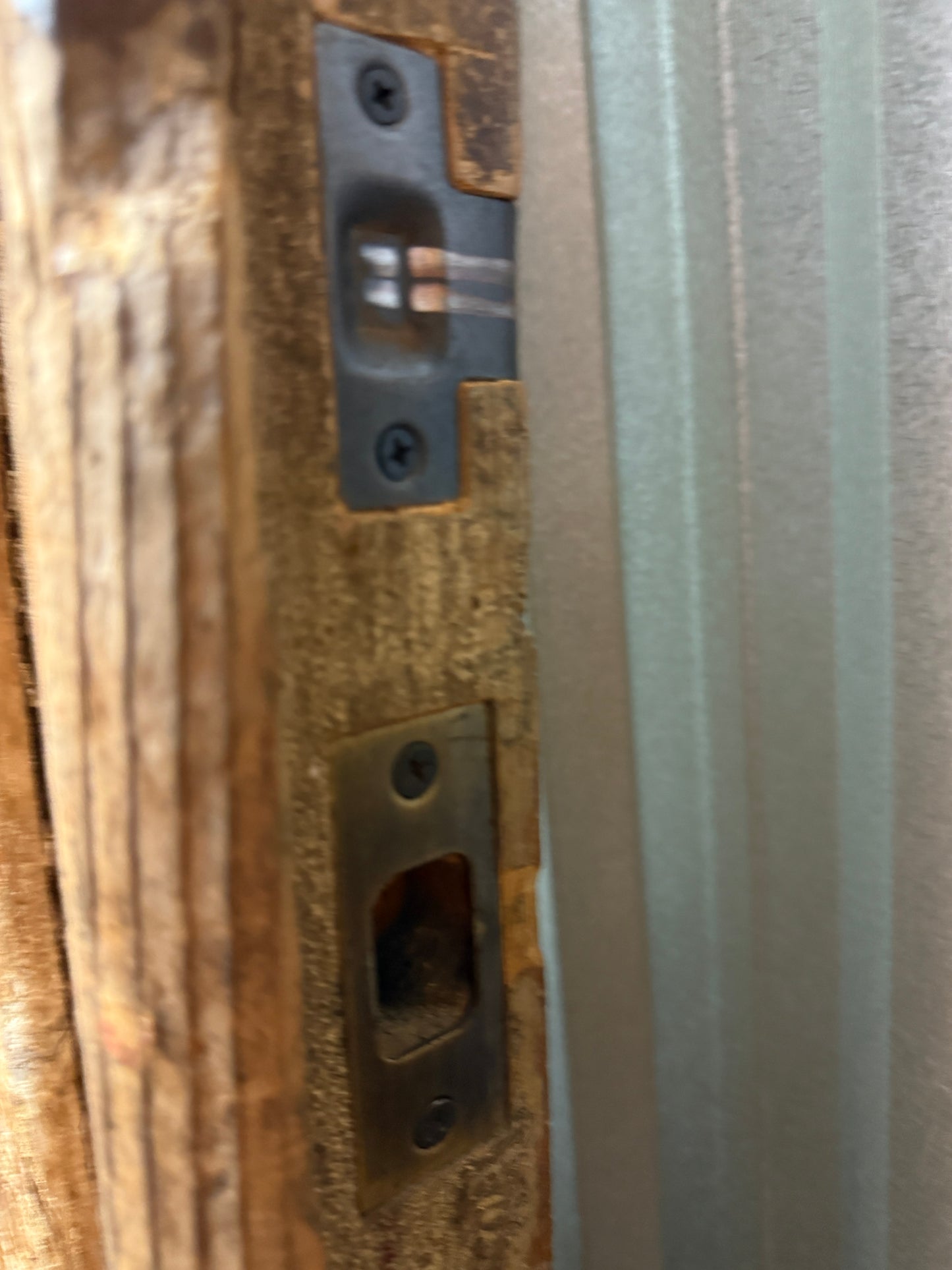 Antique Oak Doors with Iron Scroll Work