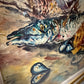 Mid-Century Italian Coastal Still Life Oil Painting | Impasto Fish Scene, Framed (c.1950–70)