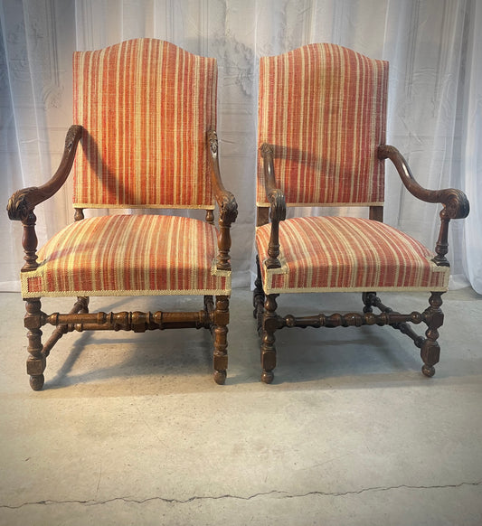 French Walnut Armchairs