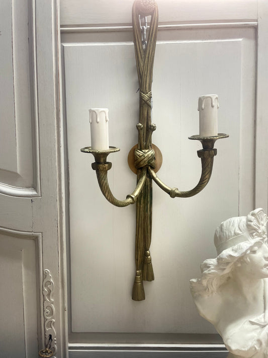 19th Century French Cast Brass Sconces - NZ wired